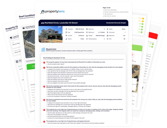 PropertyLens Home History Report